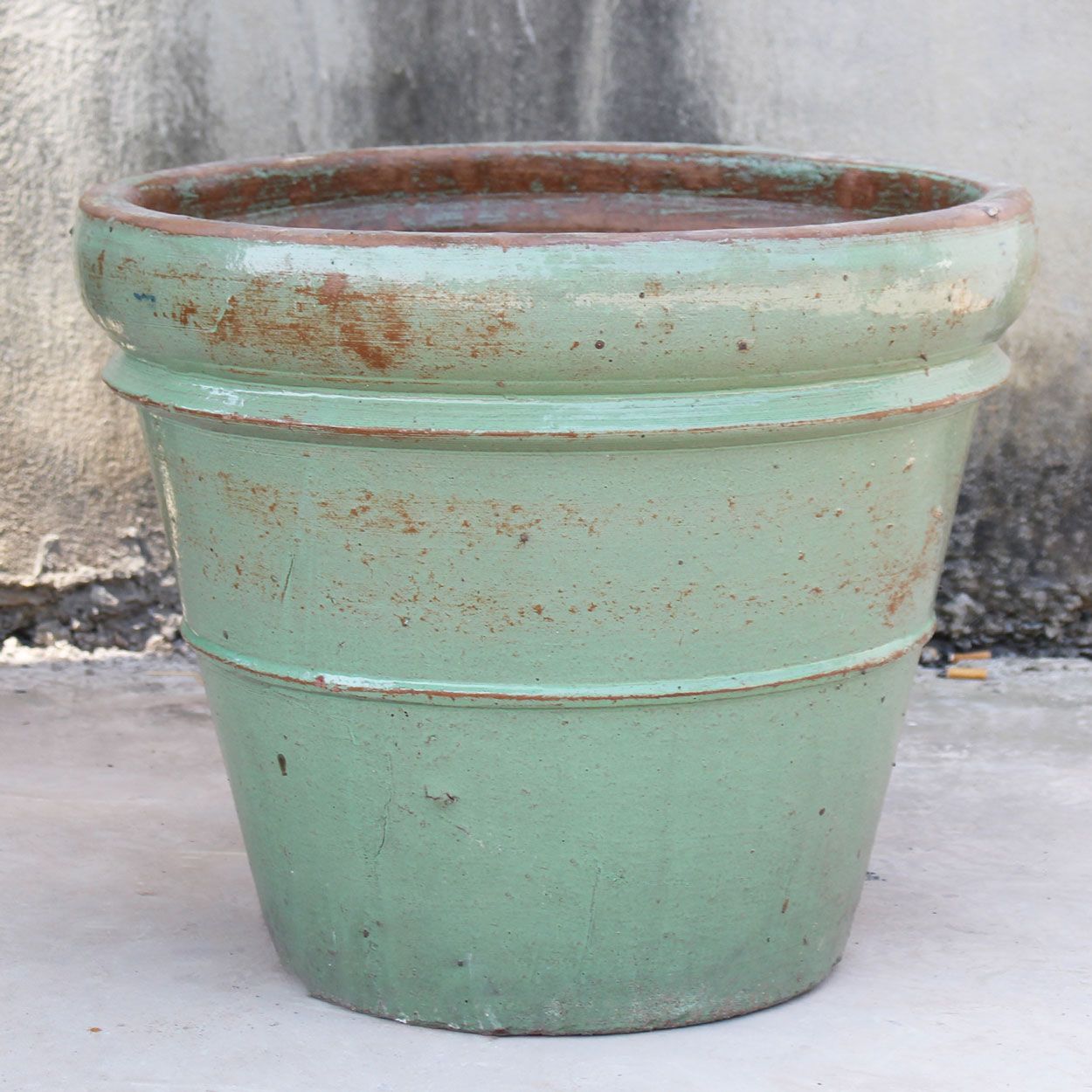  Vintage Green Ceramic Planter | AUP022 
