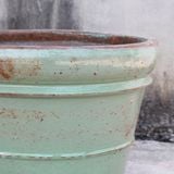  Vintage Green Ceramic Planter | AUP022 