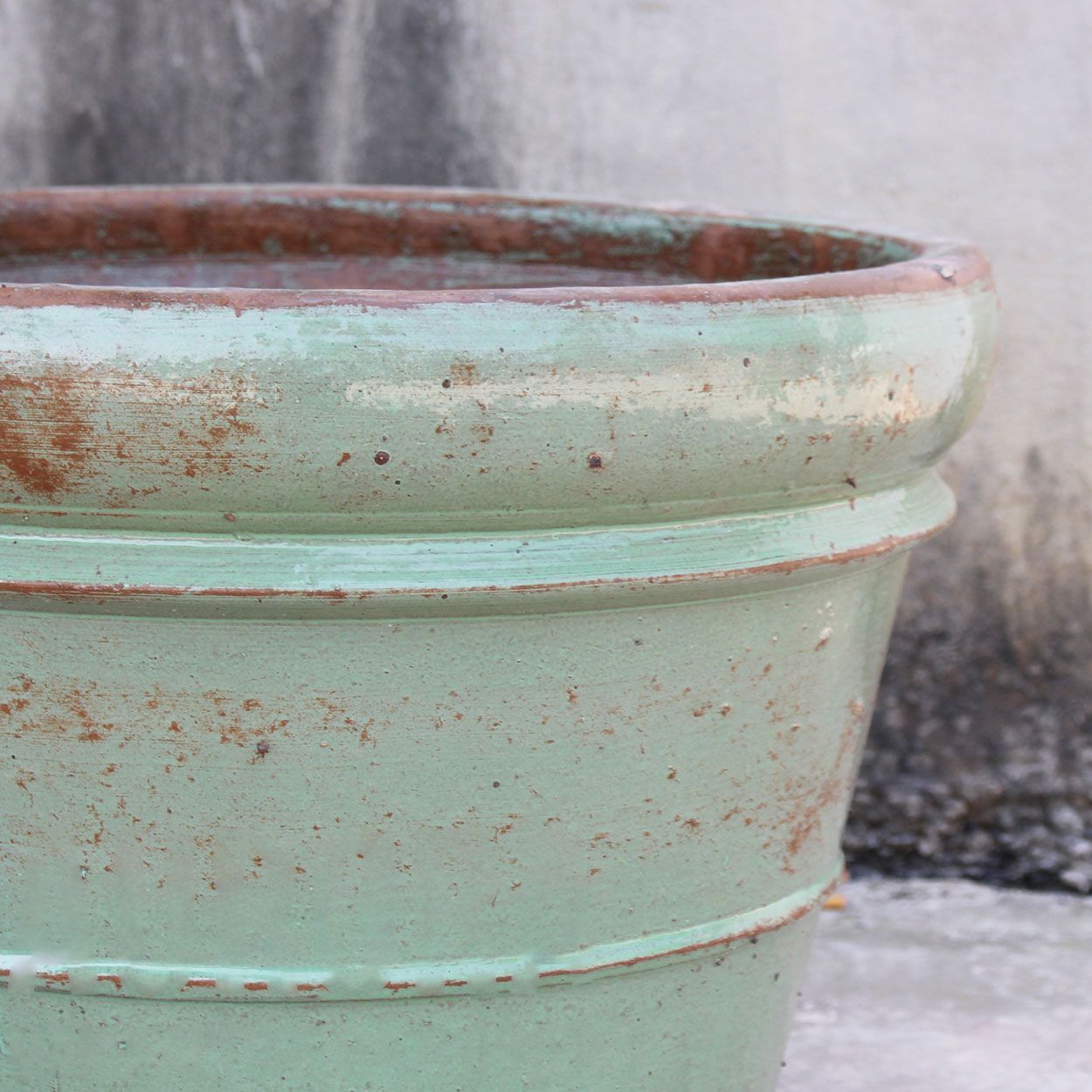  Vintage Green Ceramic Planter | AUP022 