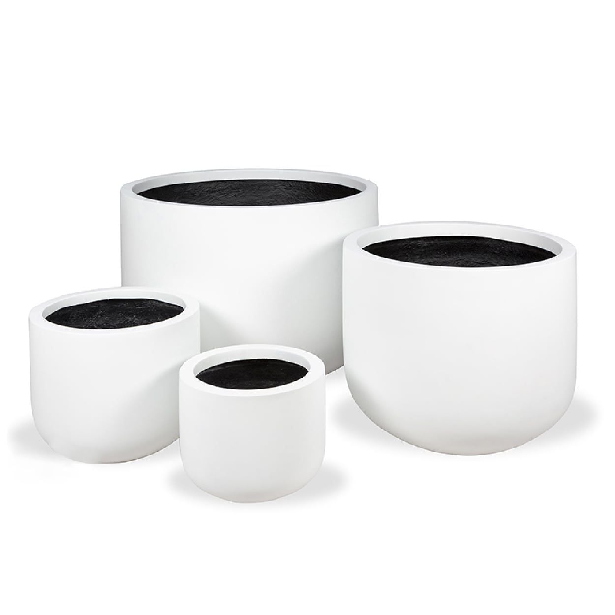  Set of White Base Decorative Pots Planter | AUFS019 