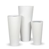  White Round Trapedzoid Pots Planter | AUFS043 