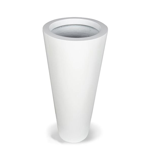 White Round Trapedzoid Pots Planter AUFS043 - 1