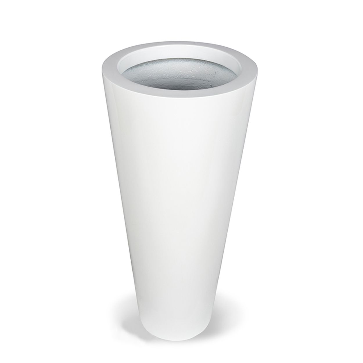  White Round Trapedzoid Pots Planter | AUFS043 