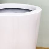  White Round Trapedzoid Pots Planter | AUFS043 