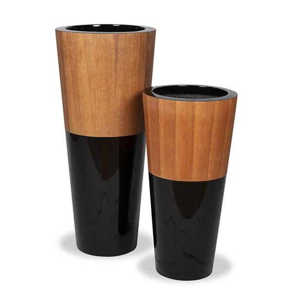 Wood Veener Trapedzoid Pots Planter AUFS044 - 1