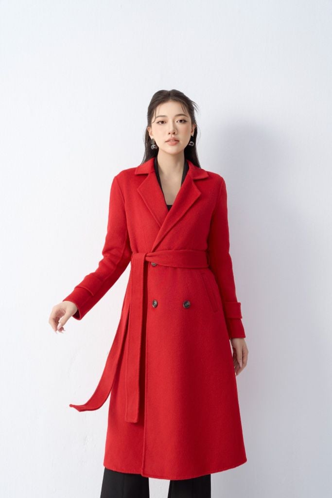  MĂNG TÔ DẠ KÈM ĐAI AK68012 