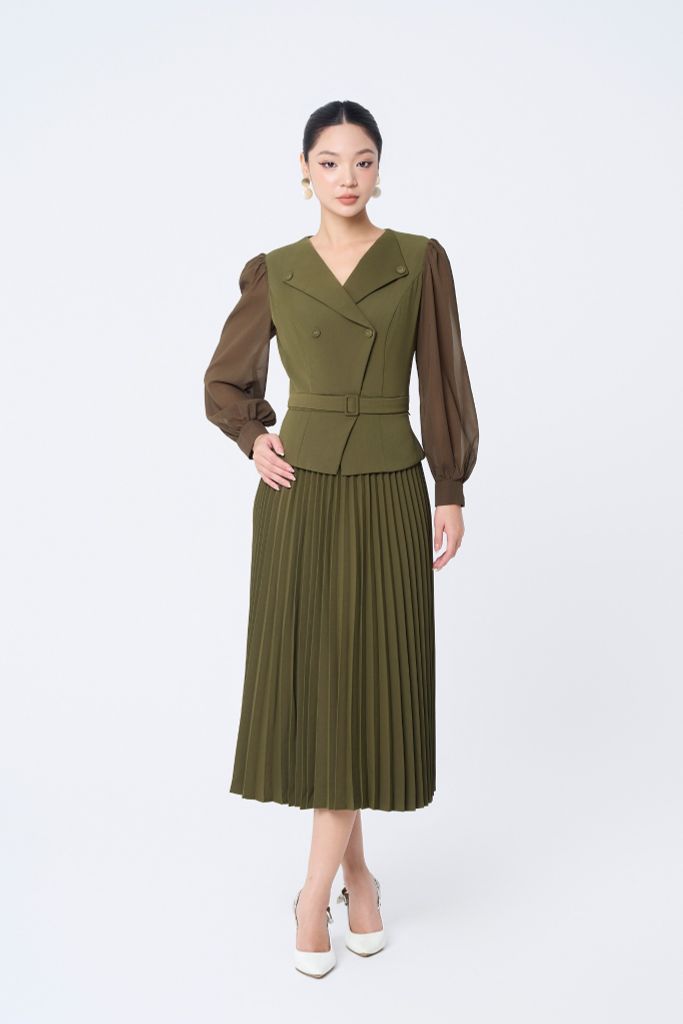 ĐẦM LIỄN XẾP LI D15042