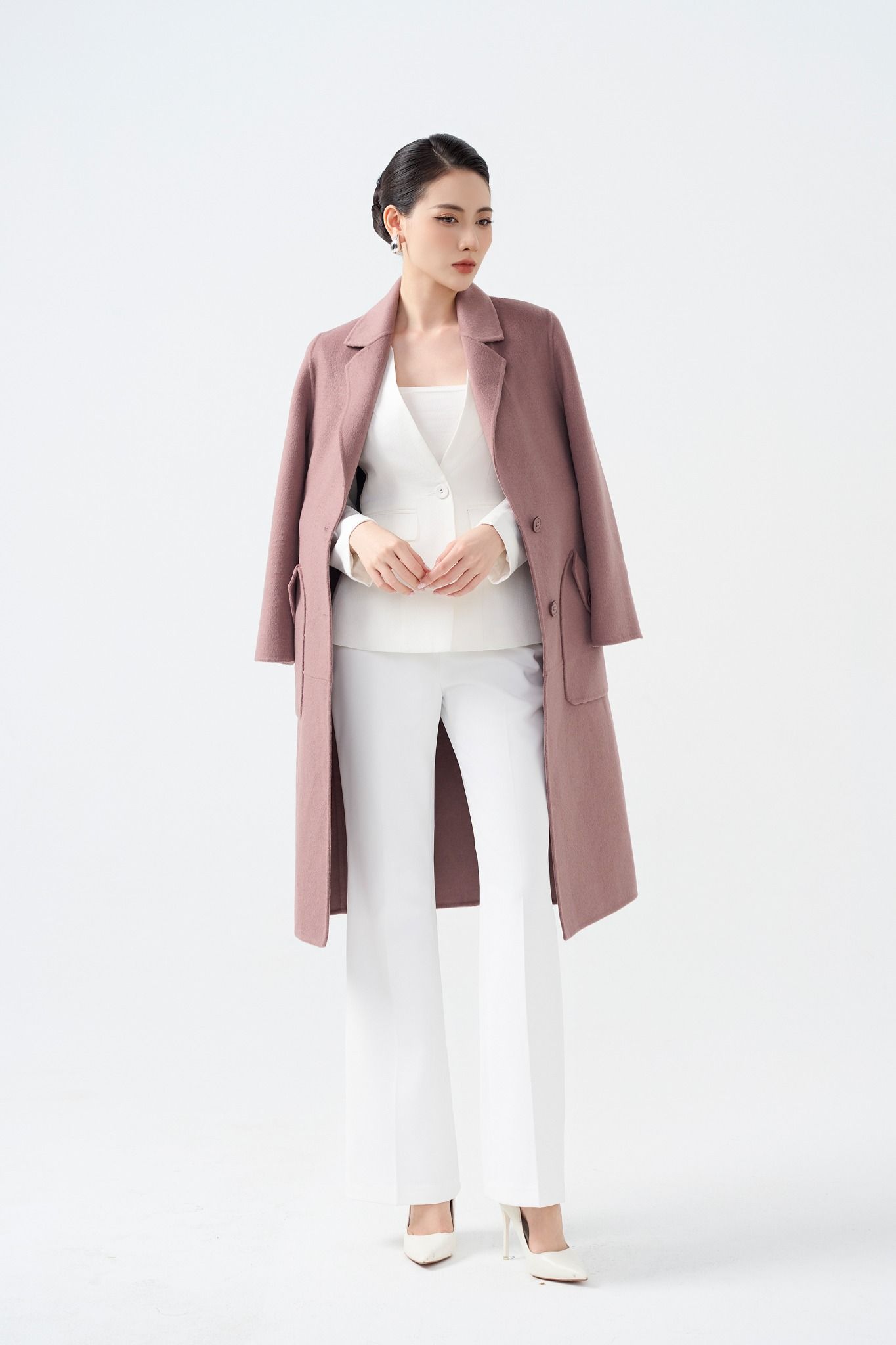 ÁO MĂNG TÔ KÈM ĐAI AK68092