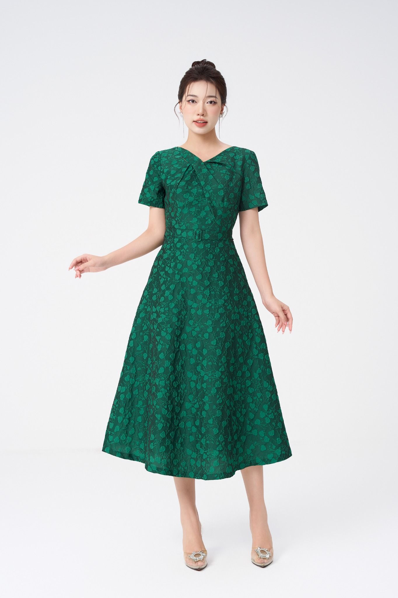 ĐẦM HOA XANH D08422