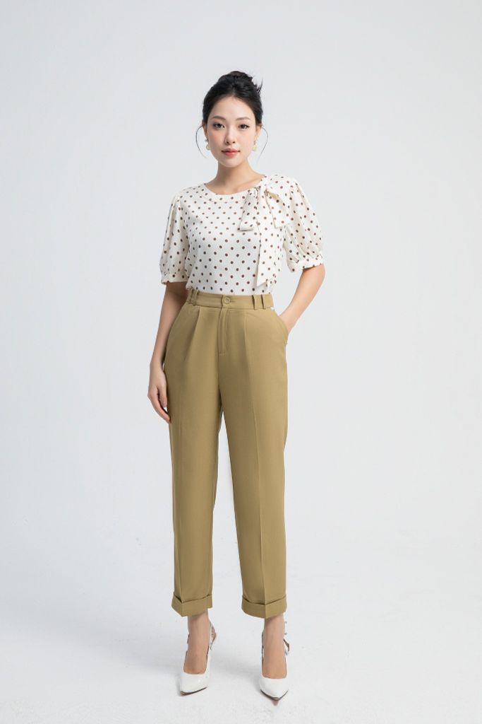 QUẦN BAGGY NÂU Q18612