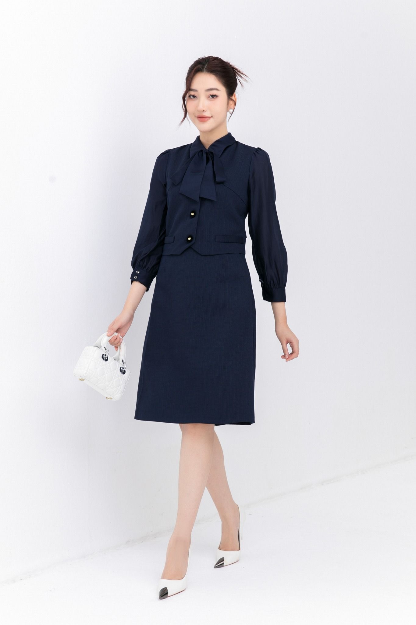 ÁO DẠ TWEED PHA LỤA AK09252