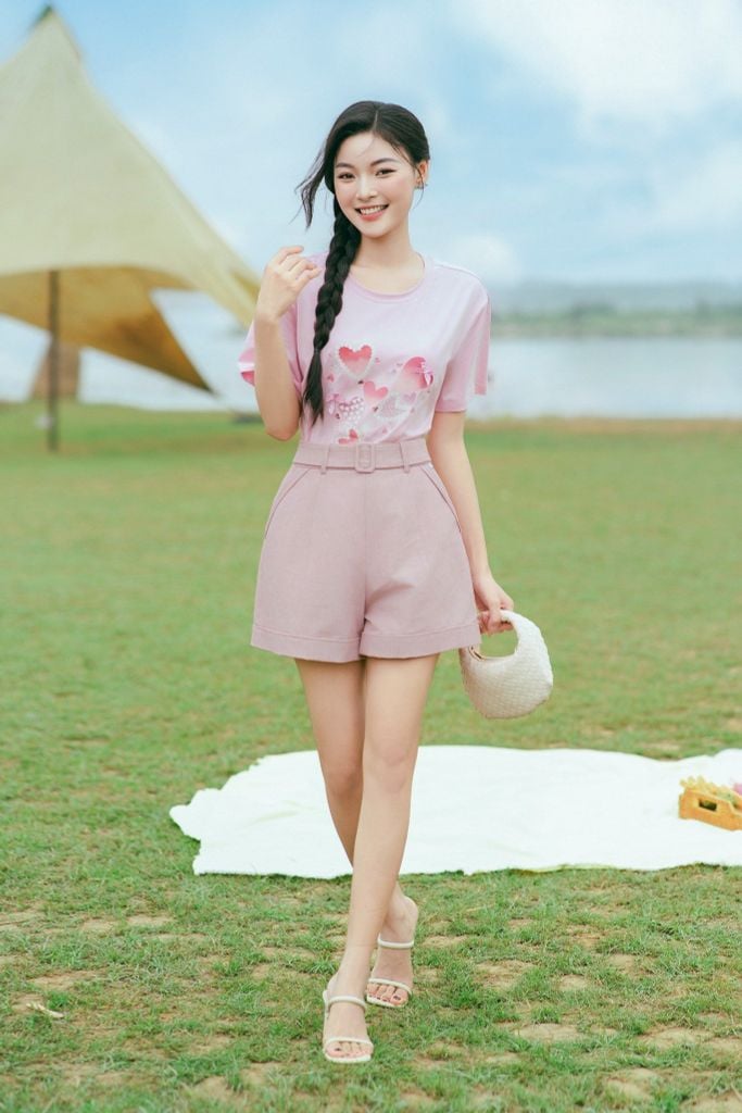 ÁO PHÔNG HỌA TIẾT TRÁI TIM TS60332