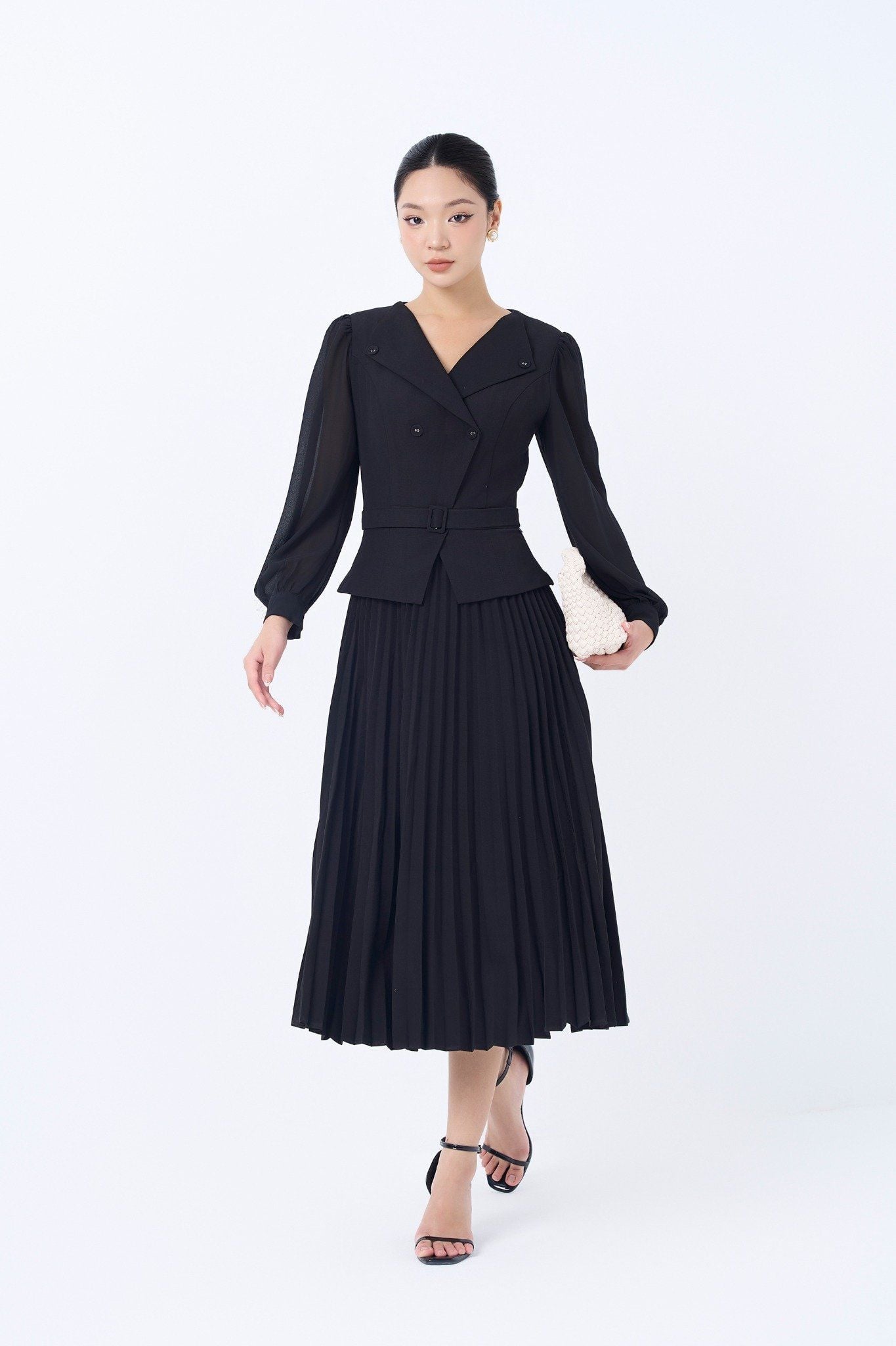 ĐẦM LIỀN XẾP LI D15032