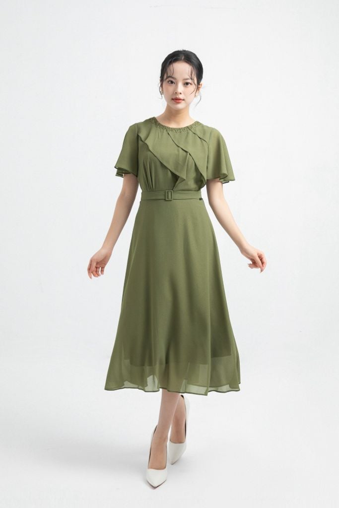 ĐẦM THIẾT KẾ ĐÍNH CƯỜM D16482