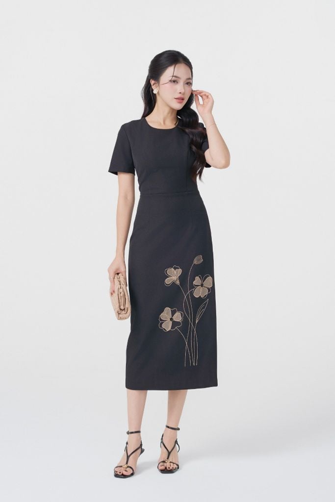 ĐẦM THIẾT KẾ ĐÁP HOA D02612