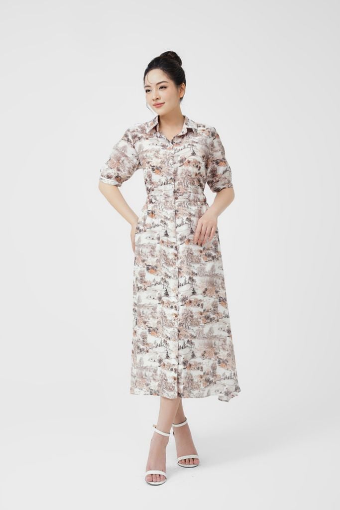 ĐẦM CỔ BẺ HỌA TIẾT D03222