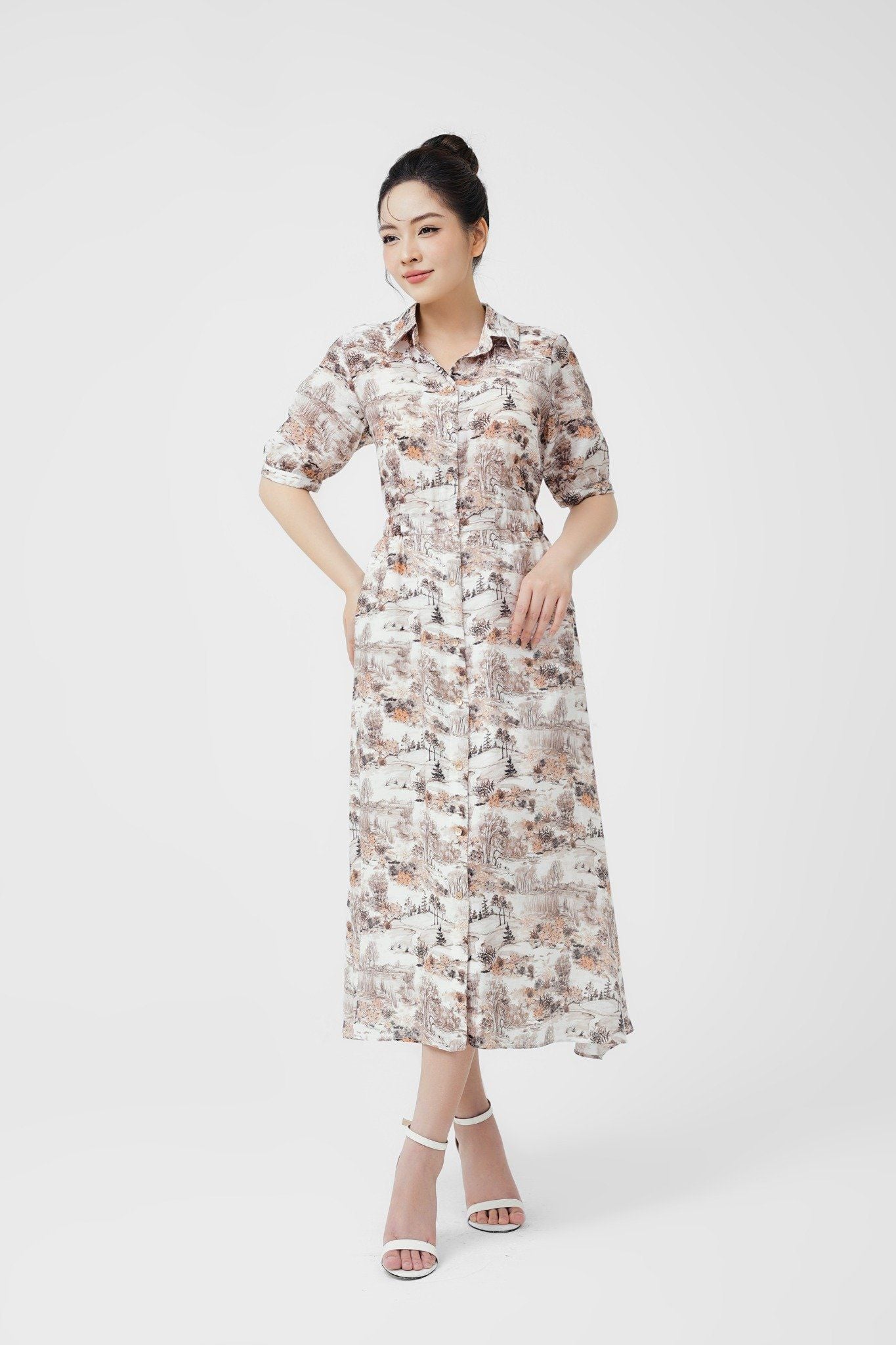 ĐẦM CỔ BẺ HỌA TIẾT D03222