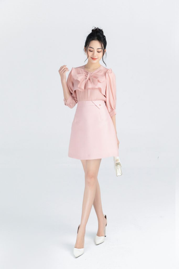 Áo sơ mi nữ tay dài 2018 xuân hè mới phiên bản Hàn Quốc của áo sơ mi sang  trọng Hồng Kông nếm áo sơ mi dáng rộng  quần âu 