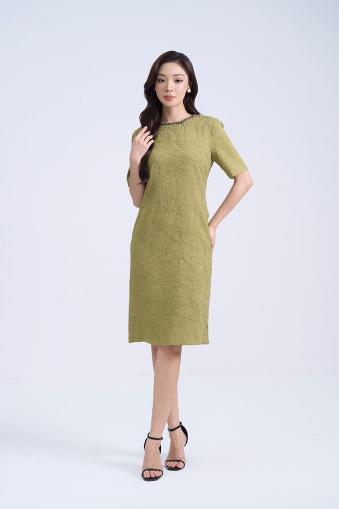ĐẦM SUÔNG ĐÍNH CƯỜM D15372