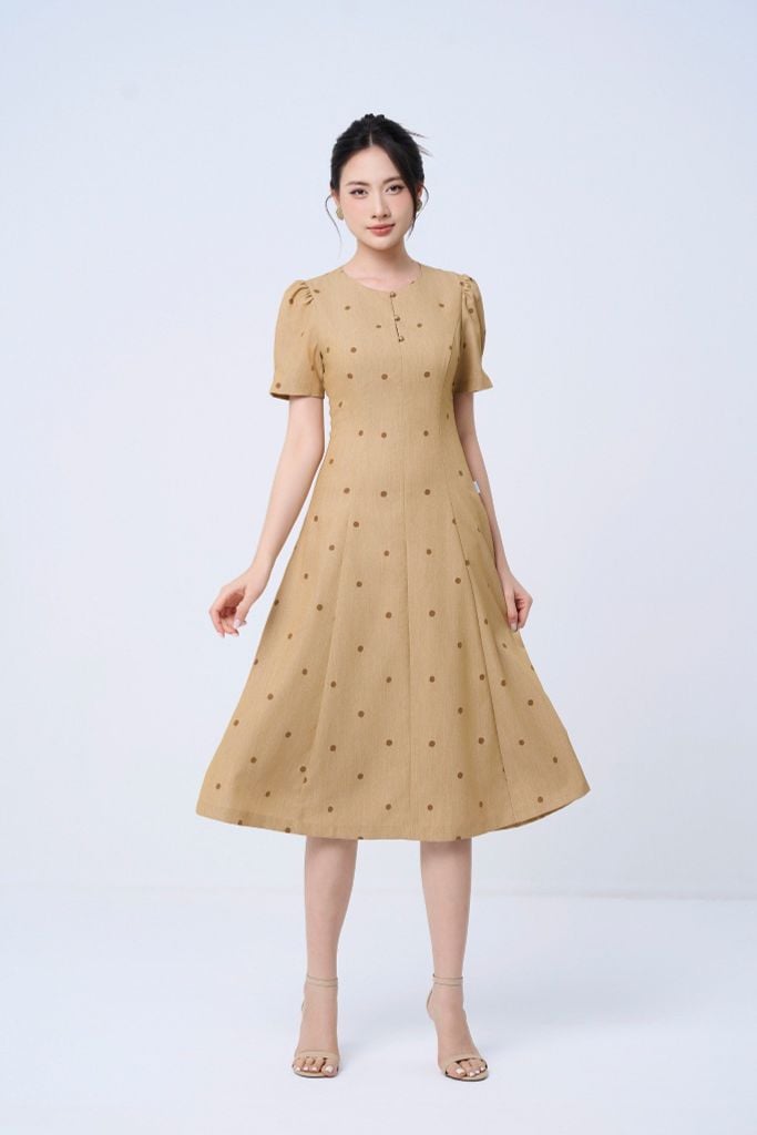 ĐẦM NÂU CHẤM BI D41382