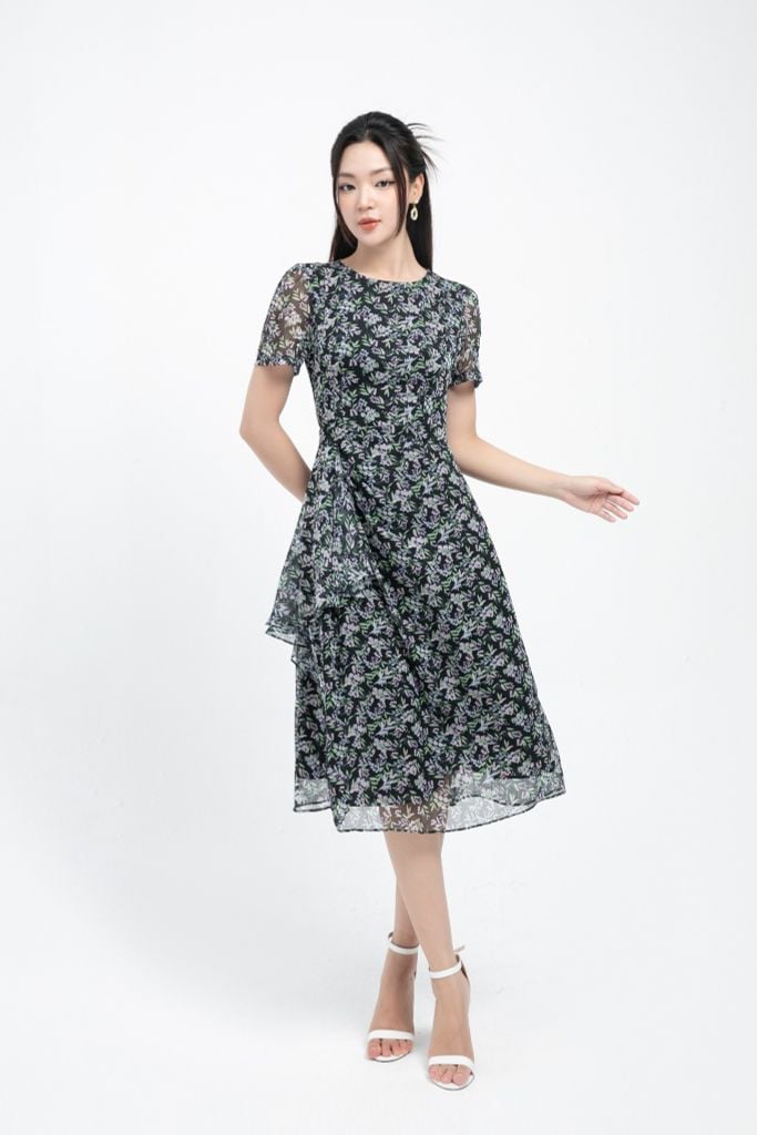 ĐẦM VOAN HOA D40512