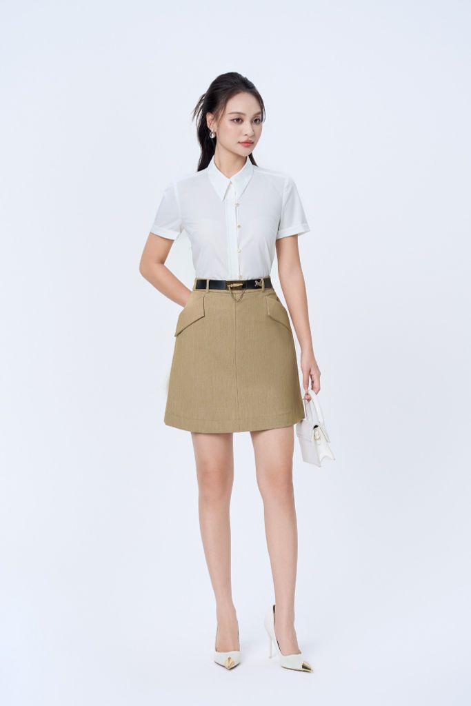 CHÂN VÁY DÁNG A KÈM ĐAI Z07742