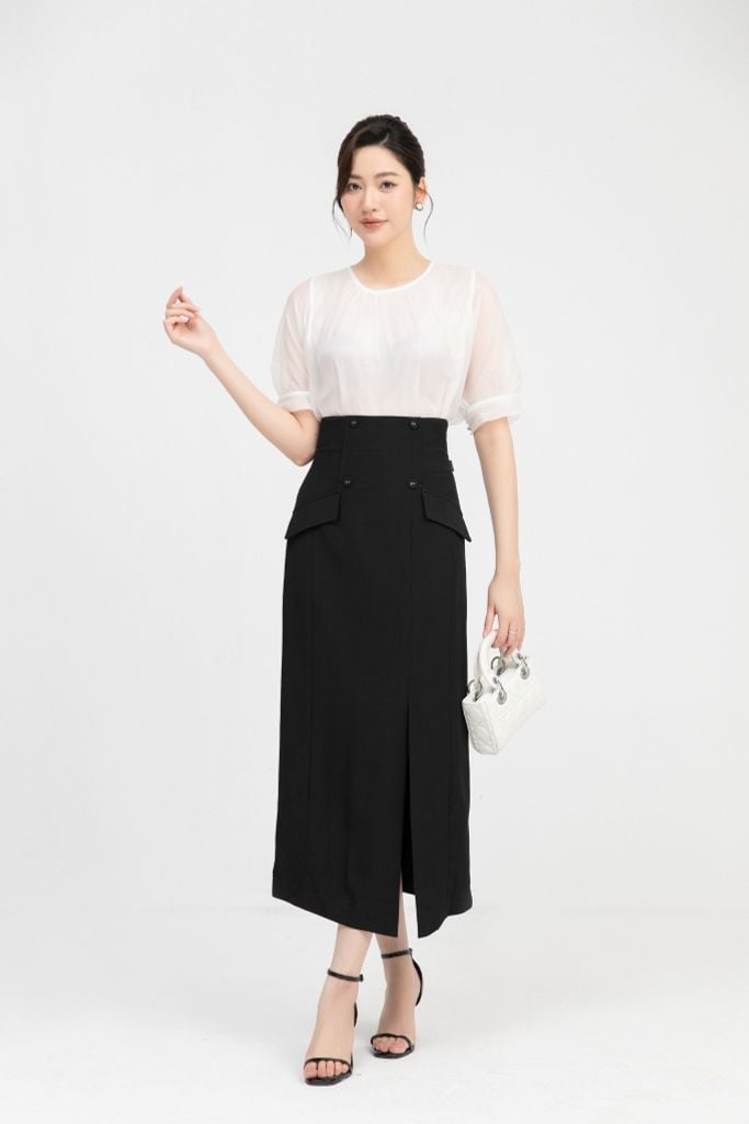 CHÂN VÁY XẺ TRƯỚC Z17252