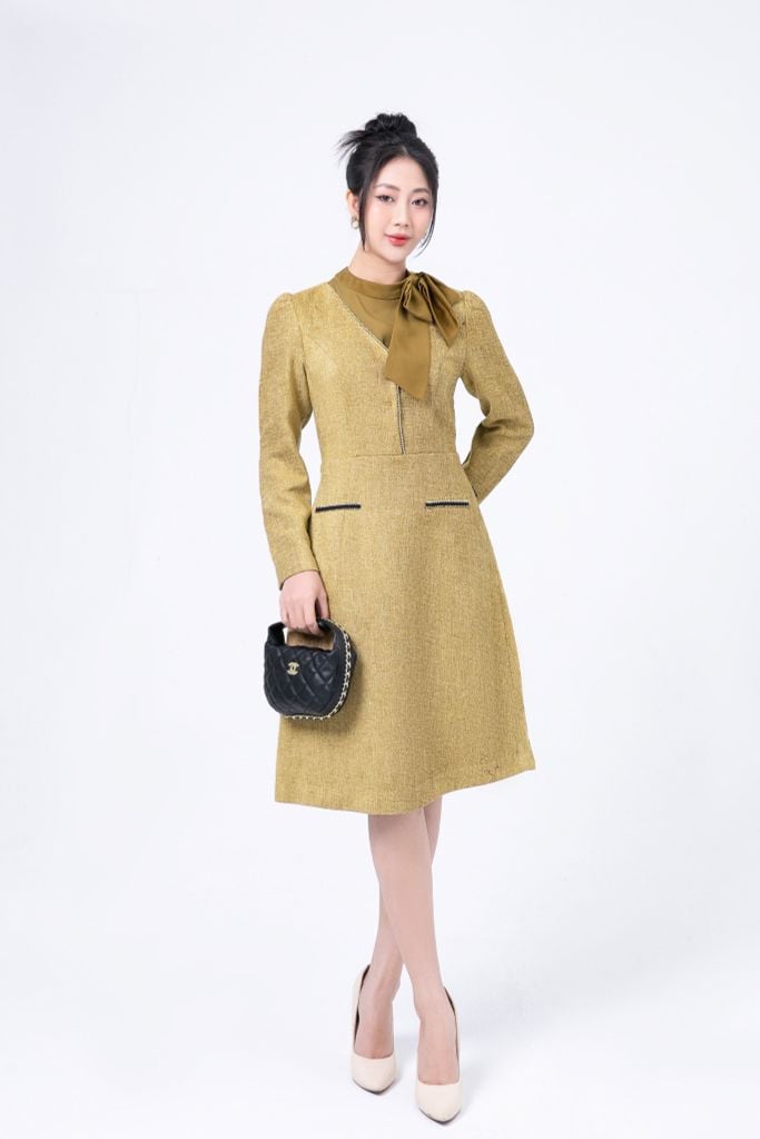 ĐẦM THIẾT KẾ CỔ NƠ D13302