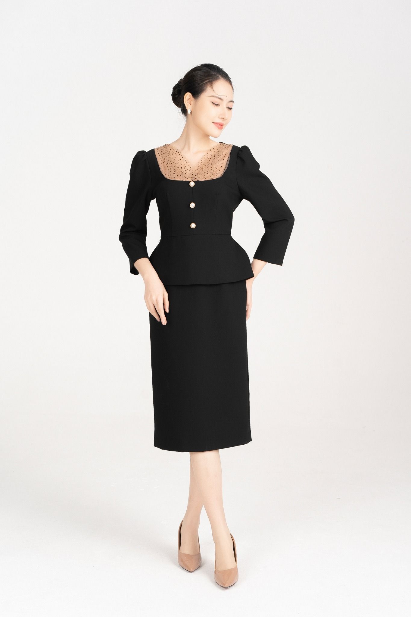 10 mẫu đầm công sở dáng peplum sang trọng hiện đại  Thời trang  Việt Giải  Trí