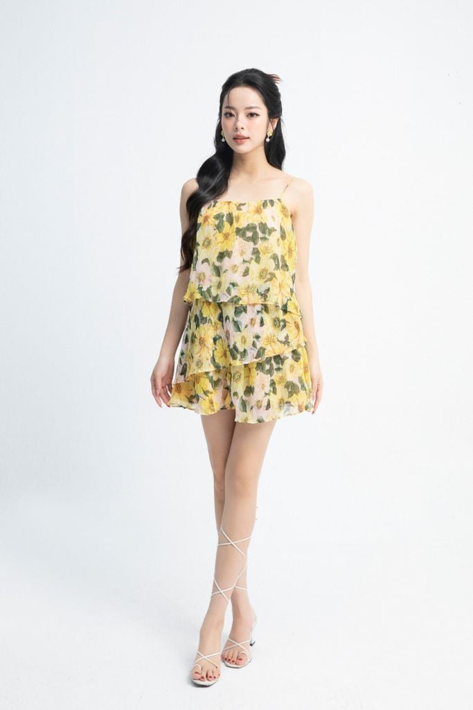 JUMPSUIT HOA VÀNG J00772