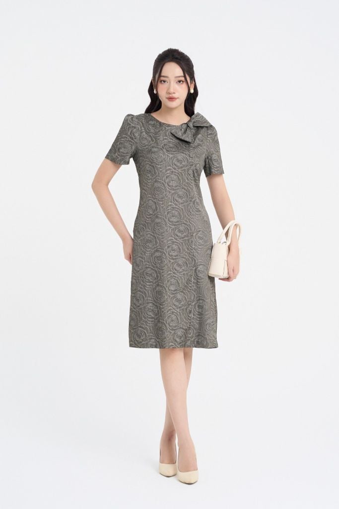 ĐẦM SUÔNG ĐÍNH NƠ D05522