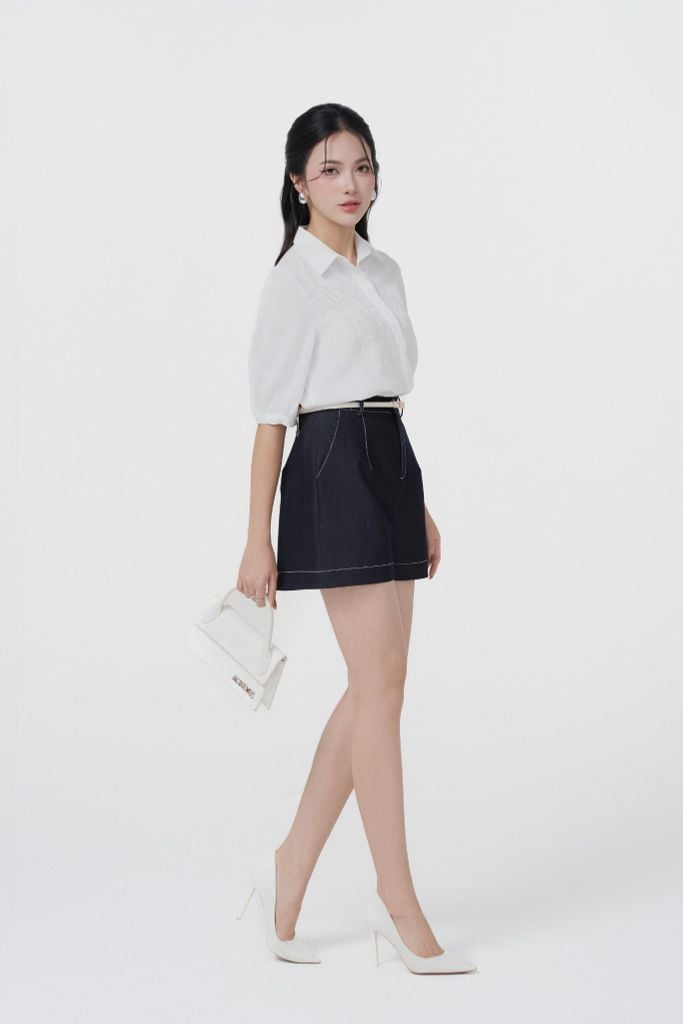 SƠ MI TRẮNG THÊU HOẠ TIẾT SM02372