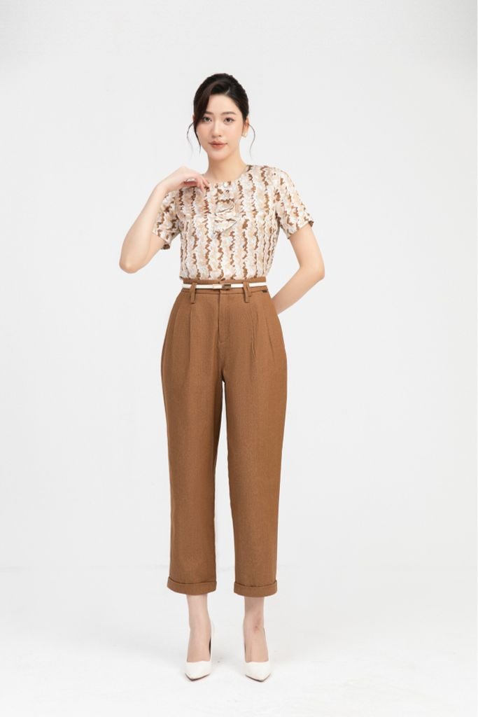 QUẦN BAGGY NÂU Q15972