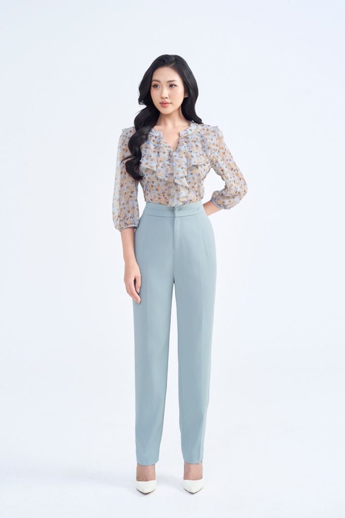 SƠ MI HOA CỔ BÈO SM11672