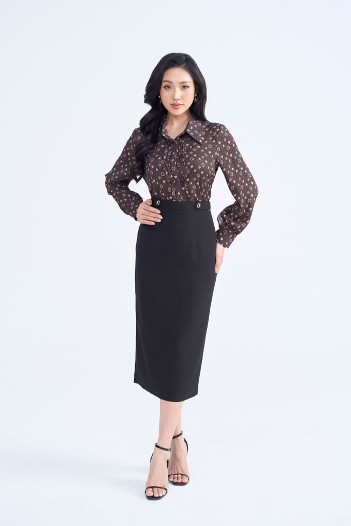 SƠ MI HỌA TIẾT SM42502