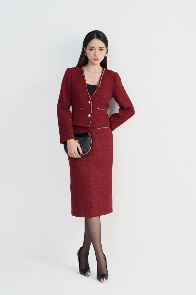 CHÂN VÁY DẠ TWEED Z12682