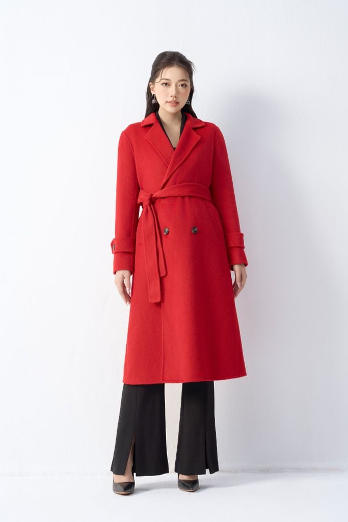 MĂNG TÔ DẠ KÈM ĐAI AK68012