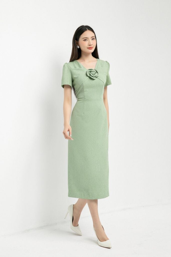 ĐẦM ÔM PHỐI HOA 3D D17602