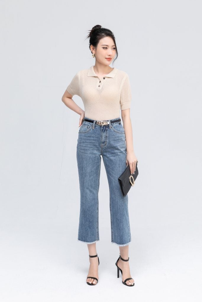 QUẦN JEANS ỐNG LOE Q67092