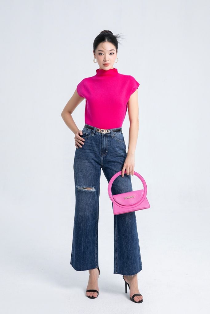 QUẦN JEANS RÁCH GỐI Q67112