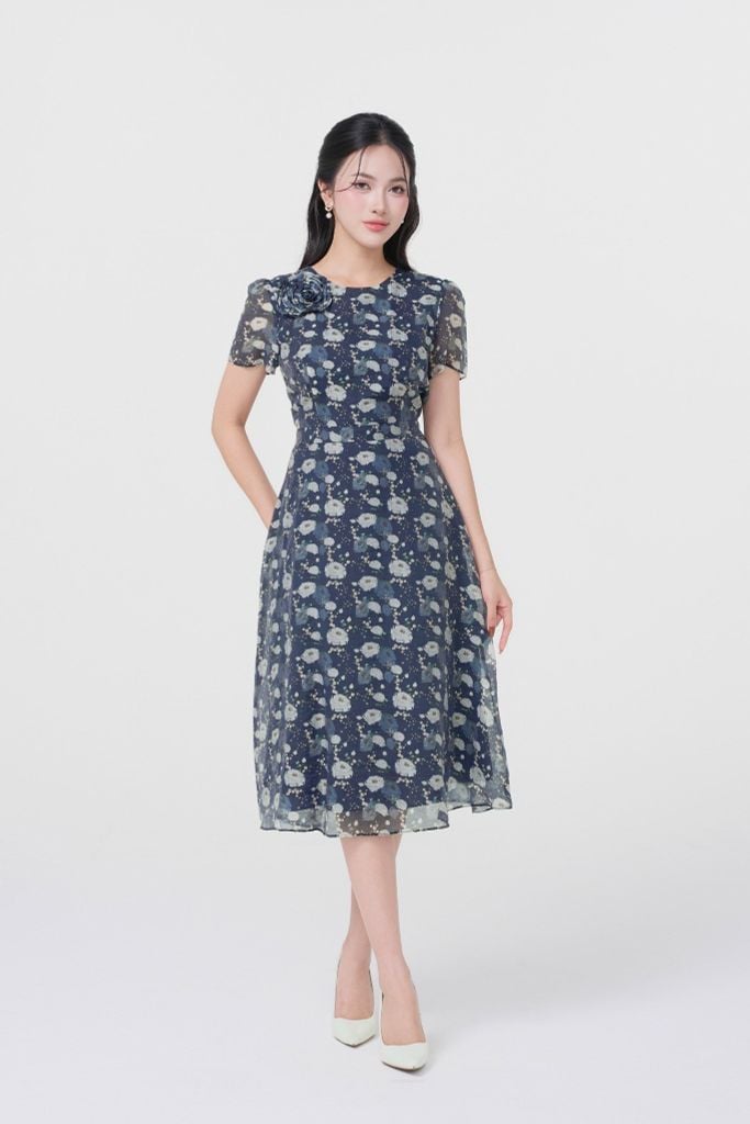 ĐẦM HOA THIẾT KẾ D40312