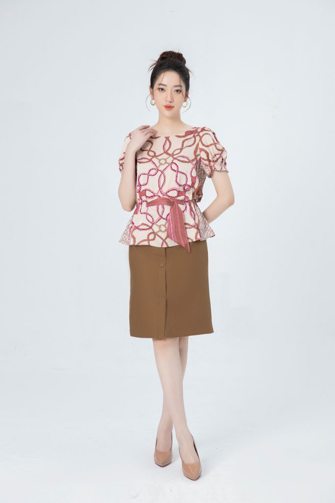 TIELA Chân váy thêu hoa tulip  Tulip Skirt