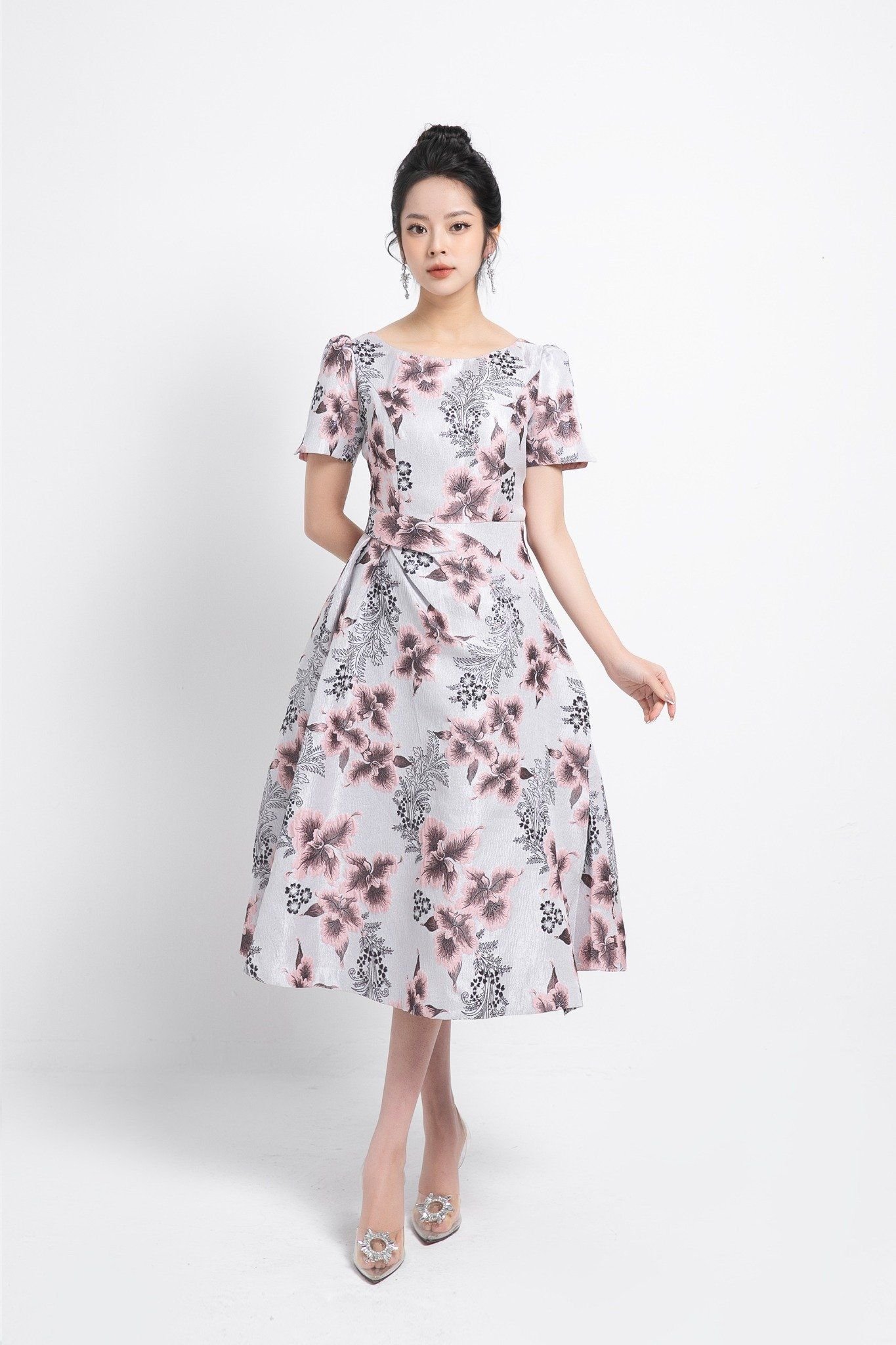 ĐẦM GẤM HOA D14332