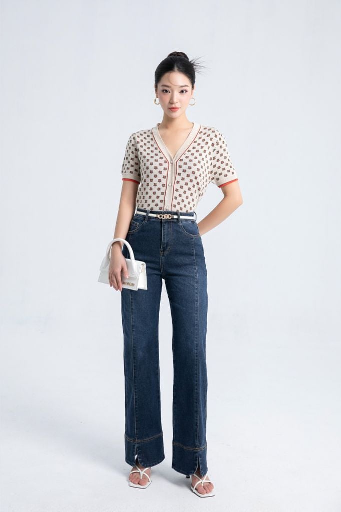 QUẦN JEANS XẺ GẤU Q67152