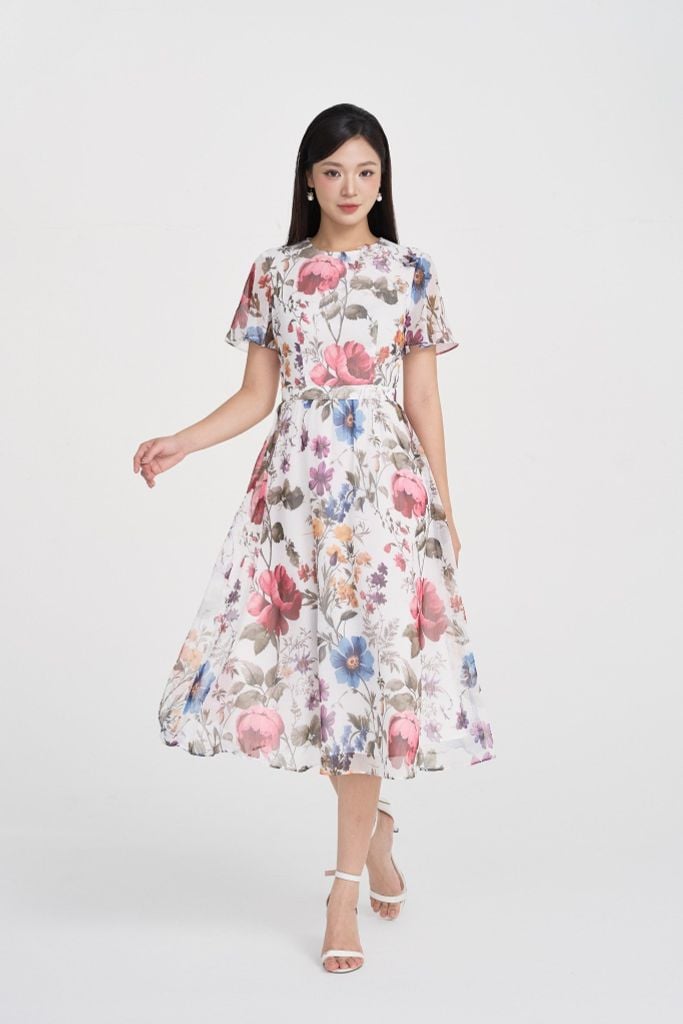 ĐẦM VOAN HOA D40292