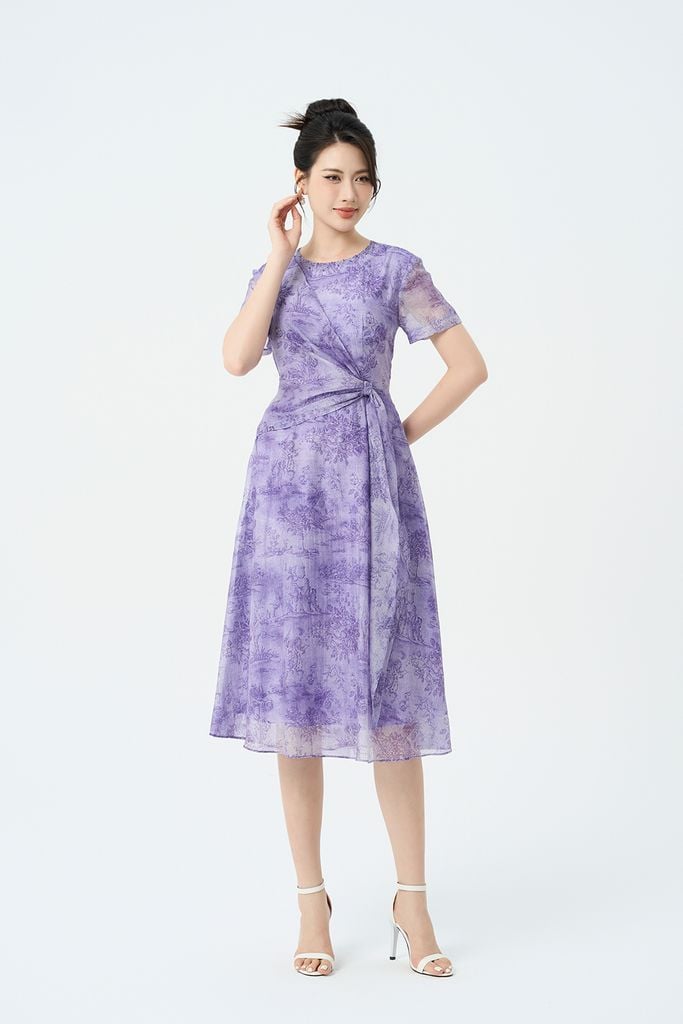 ĐẦM HOA TÍM D41412