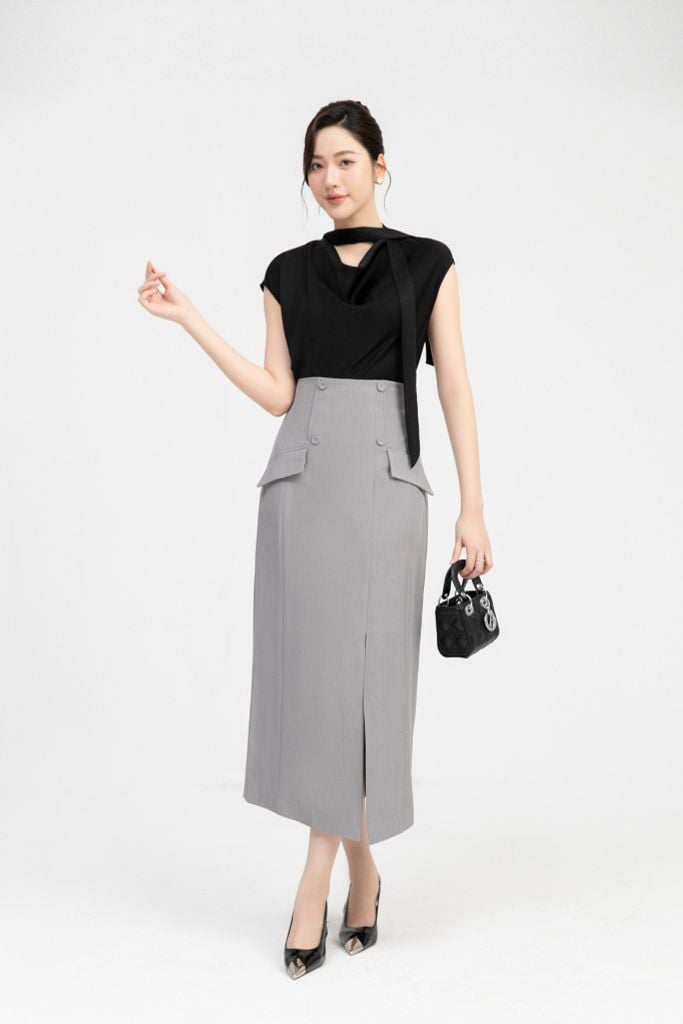 CHÂN VÁY BÚT CHÌ Z17242