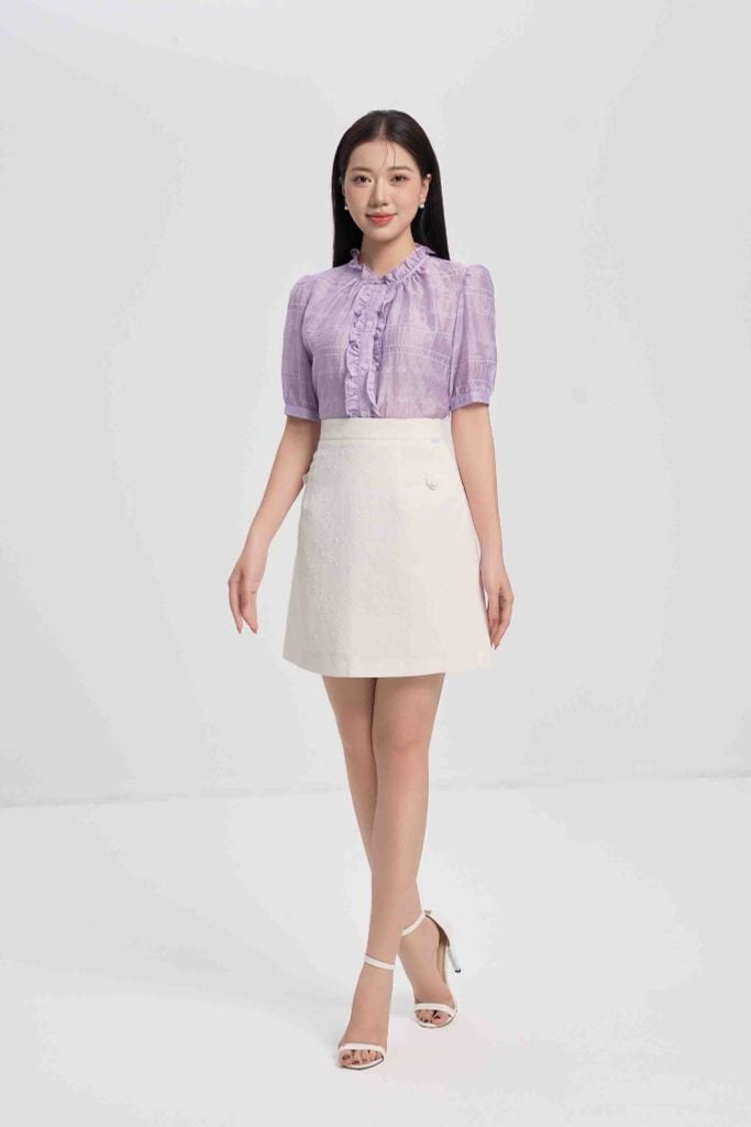 SƠ MI TÍM PHỐI BÈO SM16692