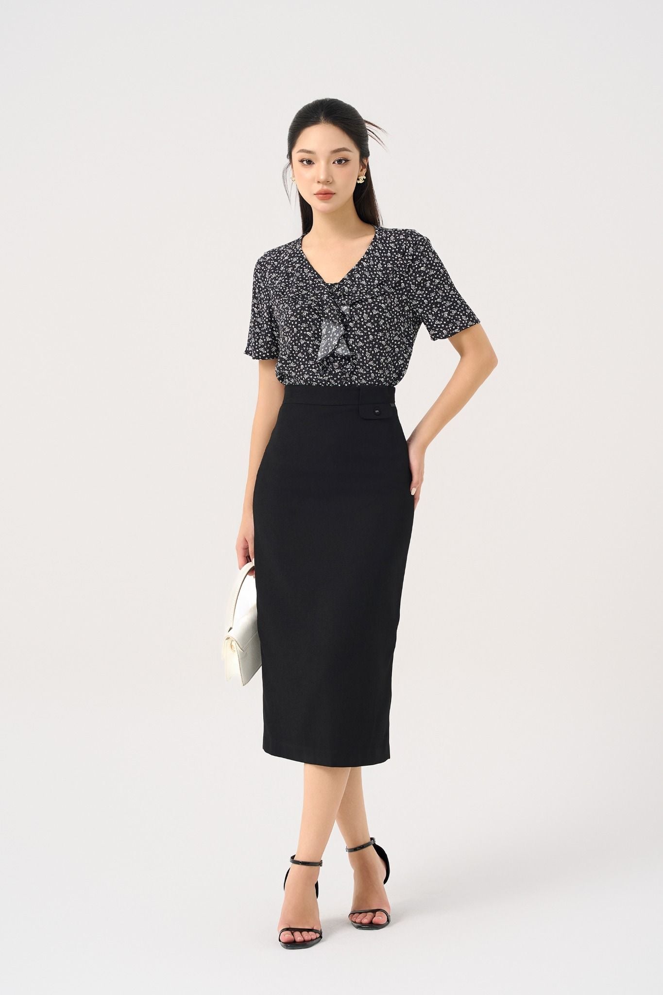 SƠ MI HOA NHÍ CỔ BÈO SM06282