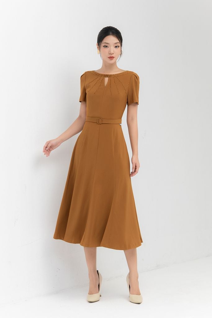 ĐẦM THIẾT KẾ ĐÍNH CƯỜM D06232